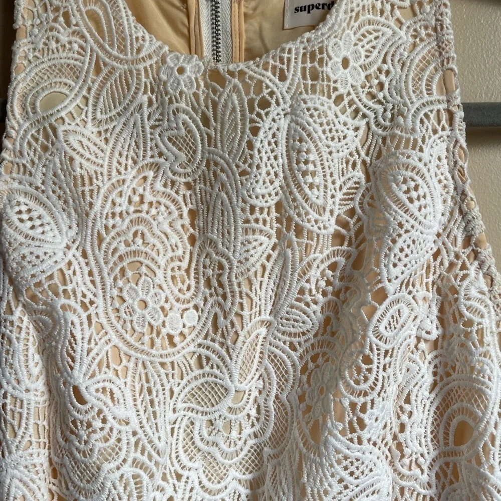 SUPERDOWN REVOLVE patty high neck crochet dress SIZE M bridal evening